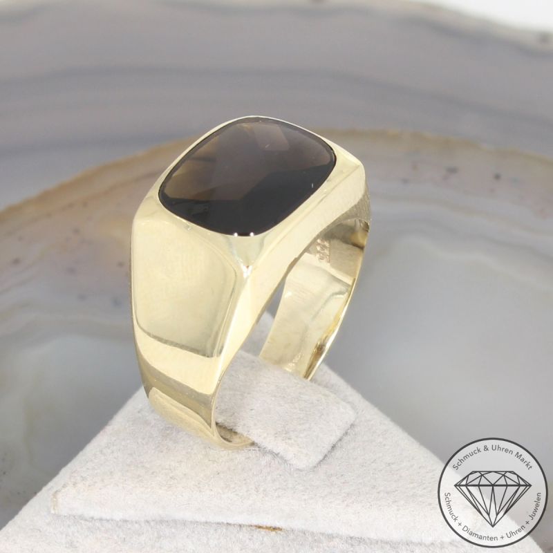 Wert 850 € Rauchquarz Ring (ca. 4,00 carat) in 333er 8 K Gelbgold - 106316
