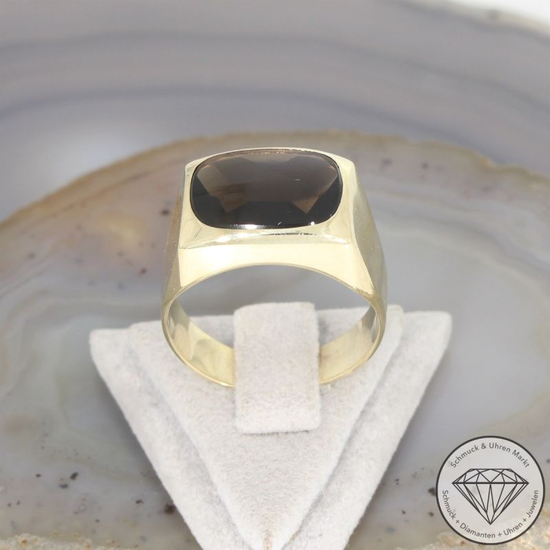 Wert 850 € Rauchquarz Ring (ca. 4,00 carat) in 333er 8 K Gelbgold - 106316