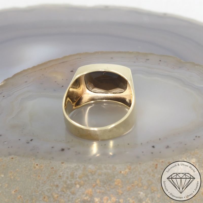 Wert 850 € Rauchquarz Ring (ca. 4,00 carat) in 333er 8 K Gelbgold - 106316