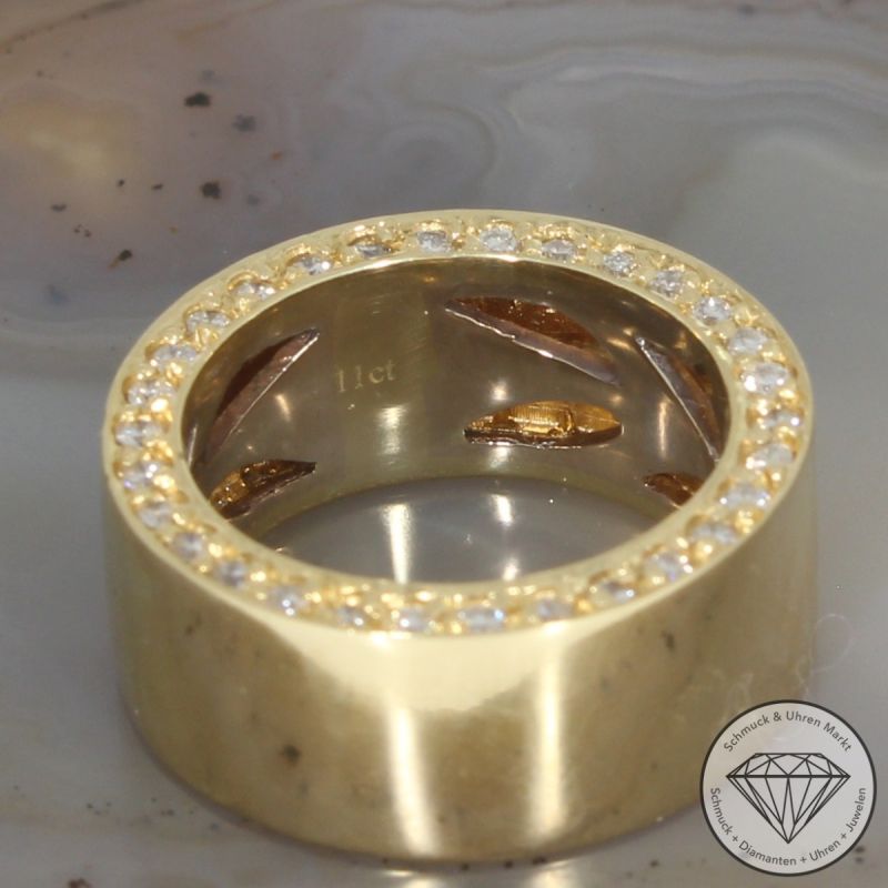Wert 5950 € Brillant Ring (ca. 1,11 carat) in 750er 18 K Gelbgold - 106350
