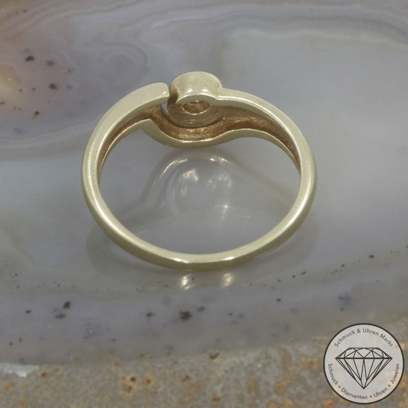 Wert 1290 € Solitär Brillant Ring (ca. 0,15 carat) in 585er 14 K Gelbgold - 106363