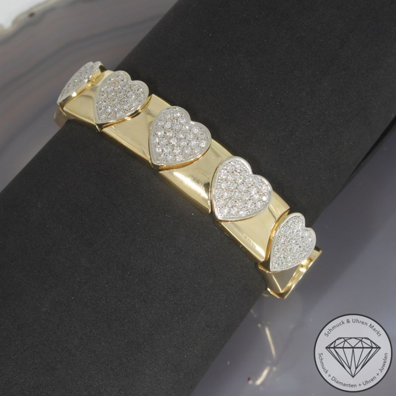Wert 23300 € Brillant Armreif (ca. 2,00 carat) in 750er 18 K Gelbgold - 106420