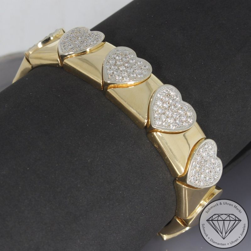 Wert 23300 € Brillant Armreif (ca. 2,00 carat) in 750er 18 K Gelbgold - 106420