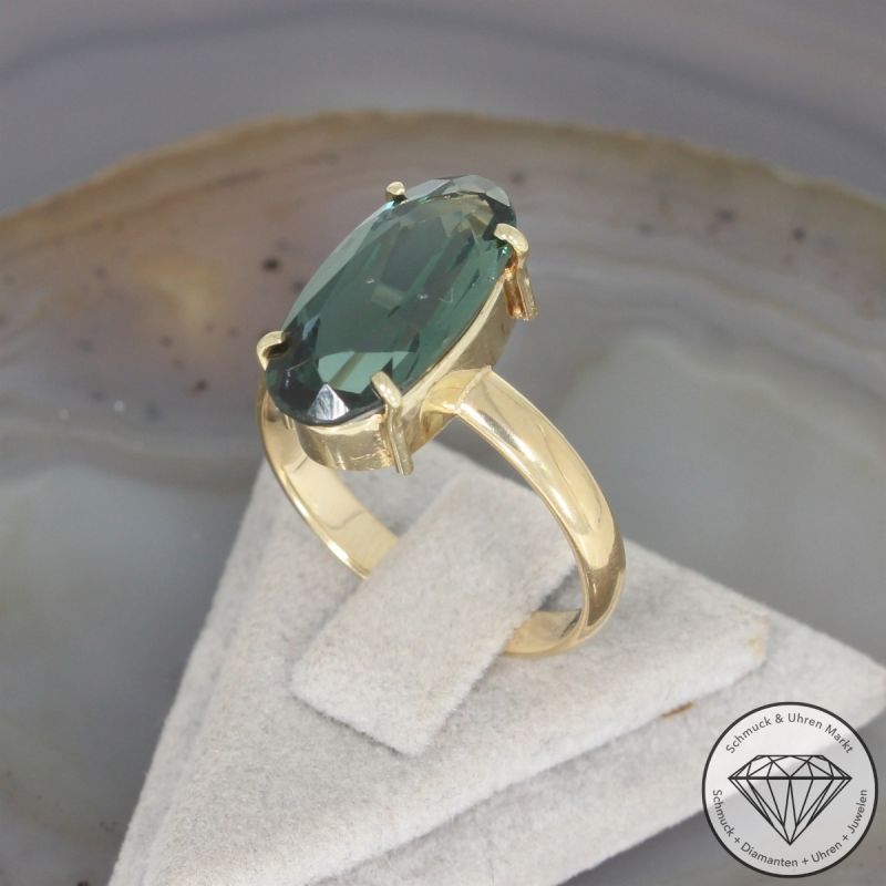 Wert 1350 € Turmalin Ring (ca. 3,80 carat) in 585er 14 K Gelbgold - 106435