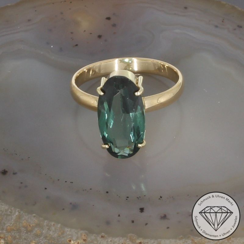 Wert 1350 € Turmalin Ring (ca. 3,80 carat) in 585er 14 K Gelbgold - 106435