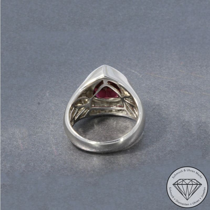 Wert 5850 € Brillant Rubin Ring in 750er 18 K Weißgold - 106465