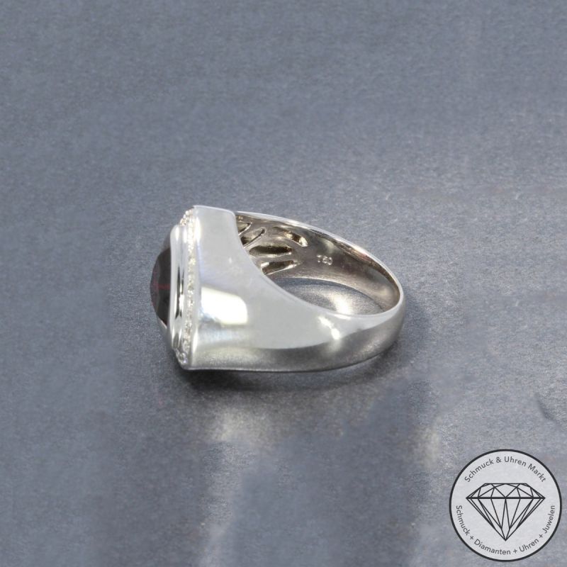 Wert 5850 € Brillant Rubin Ring in 750er 18 K Weißgold - 106465