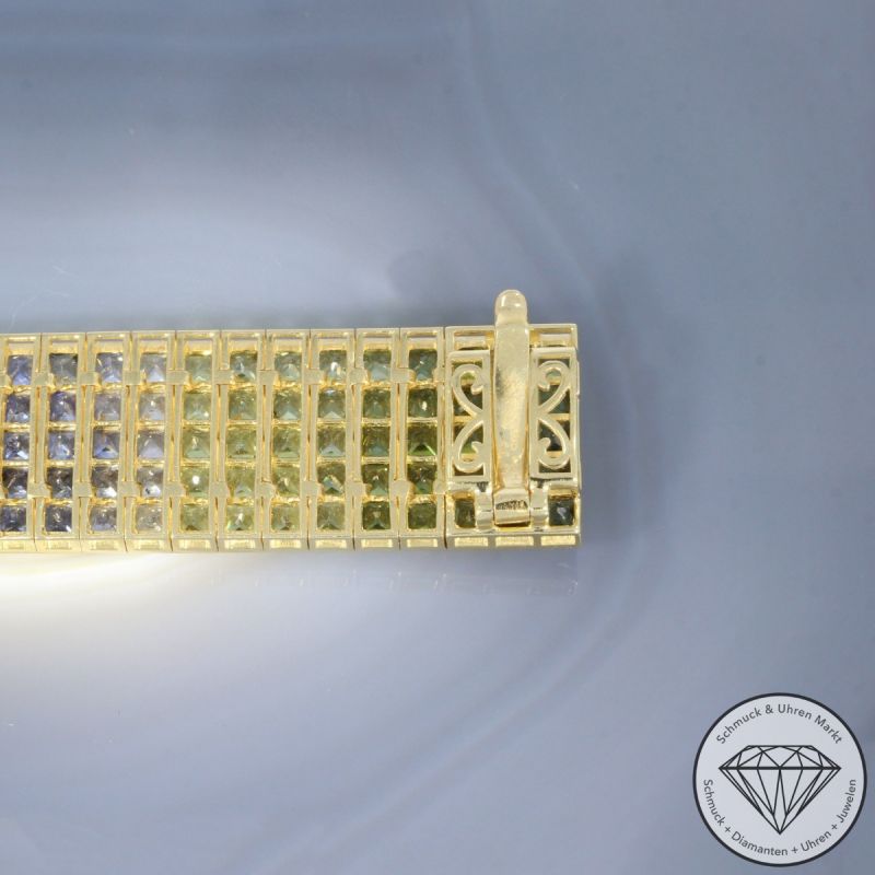 Wert 31690 € Saphir Armband in 585er 14 K Gelbgold - 106476