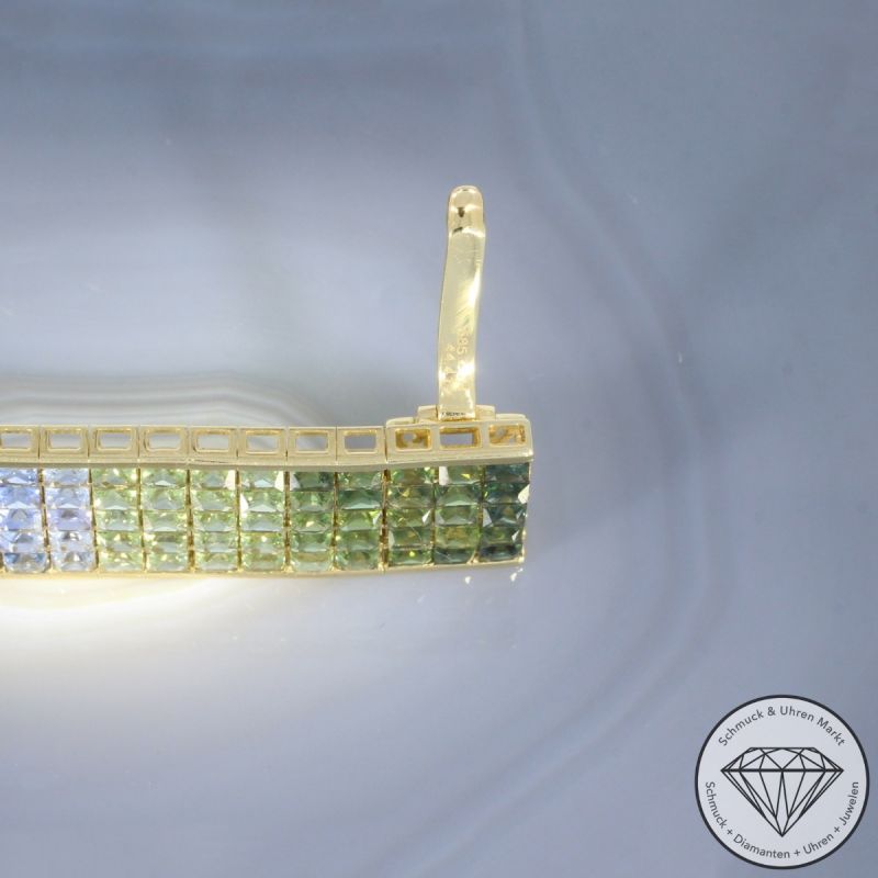 Wert 31690 € Saphir Armband in 585er 14 K Gelbgold - 106476