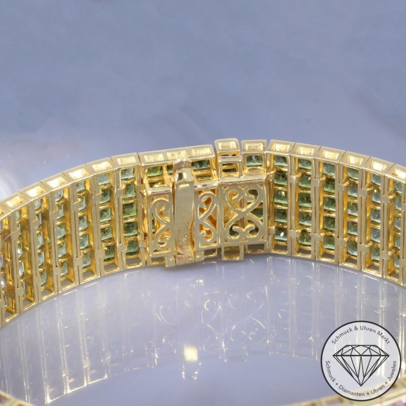 Wert 31690 € Saphir Armband in 585er 14 K Gelbgold - 106476