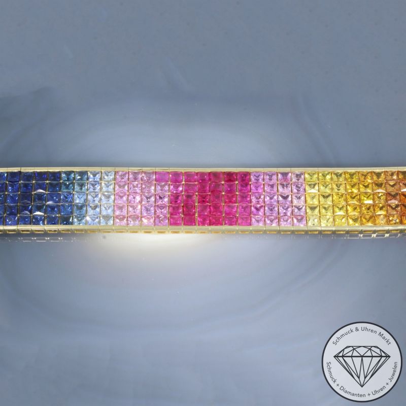 Wert 31690 € Saphir Armband in 585er 14 K Gelbgold - 106476