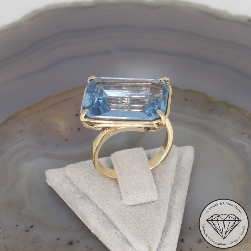 Wert 1600 € Topas Ring in 585er 14 K Gelbgold - 106489