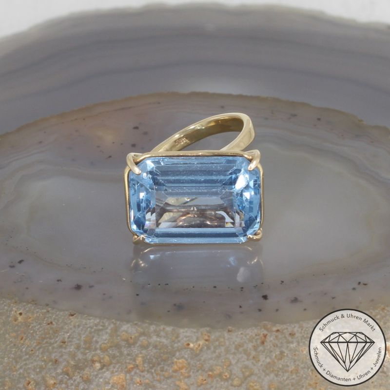 Wert 1600 € Topas Ring in 585er 14 K Gelbgold - 106489