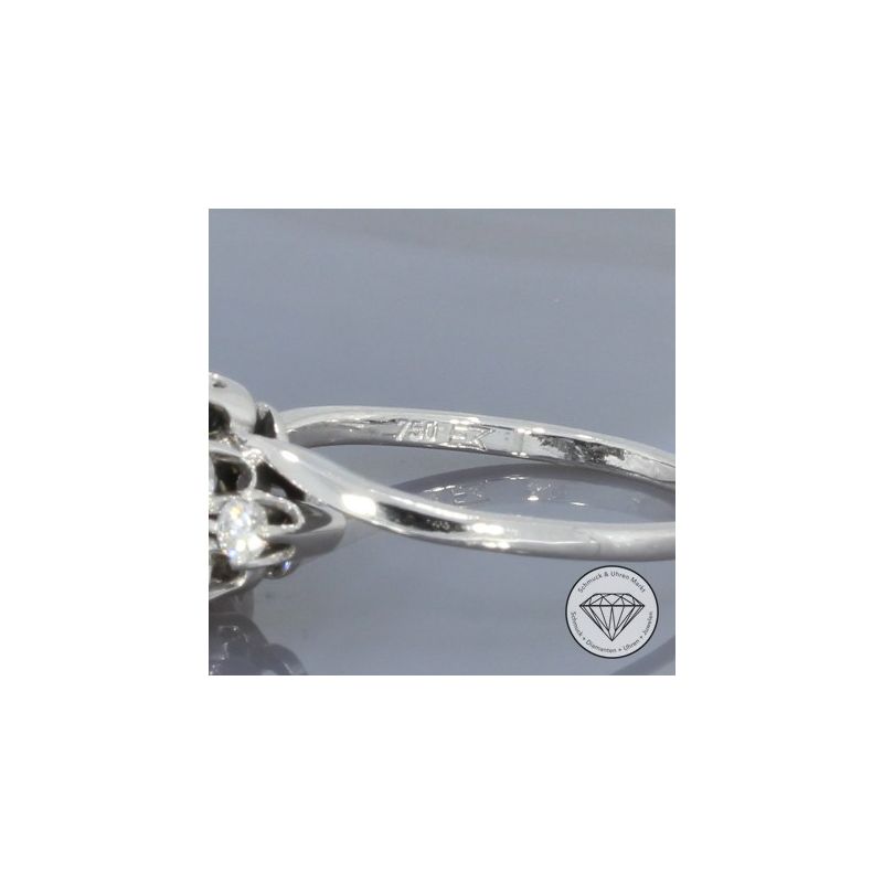 Wert 2490 € Brillant Saphir Ring in 750er 18 K Weißgold - 106497
