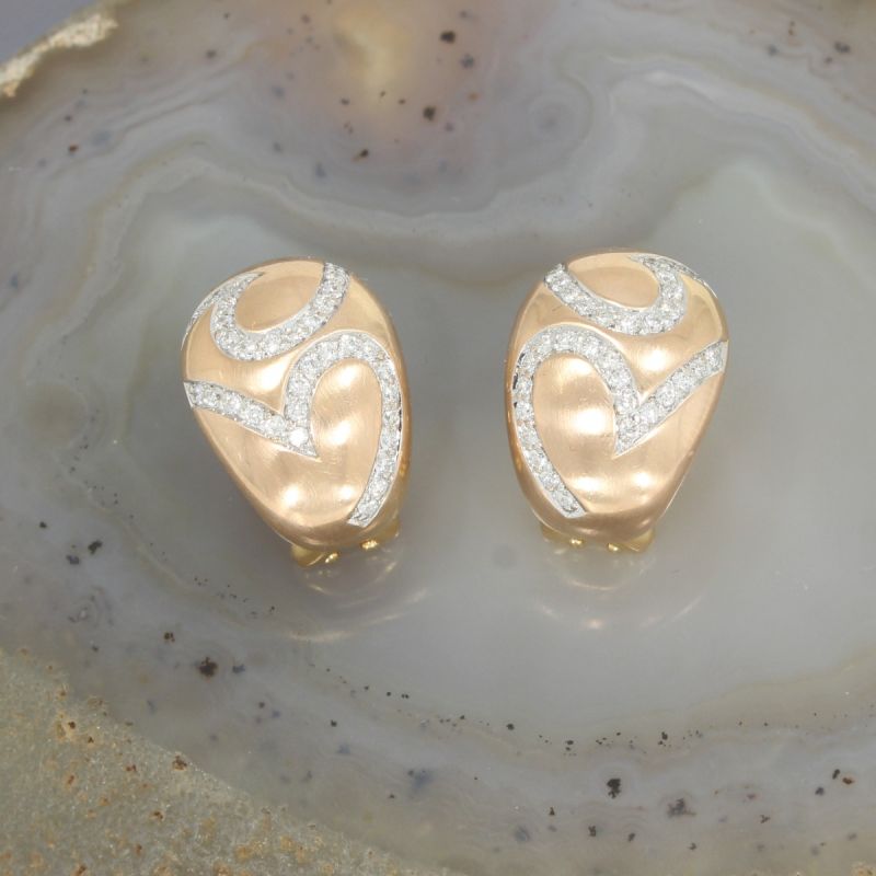 Wert 5090 € Brillant Ohrringe Creolen (ca. 1,00 carat) in 750er 18 K Gelbgold - 106501
