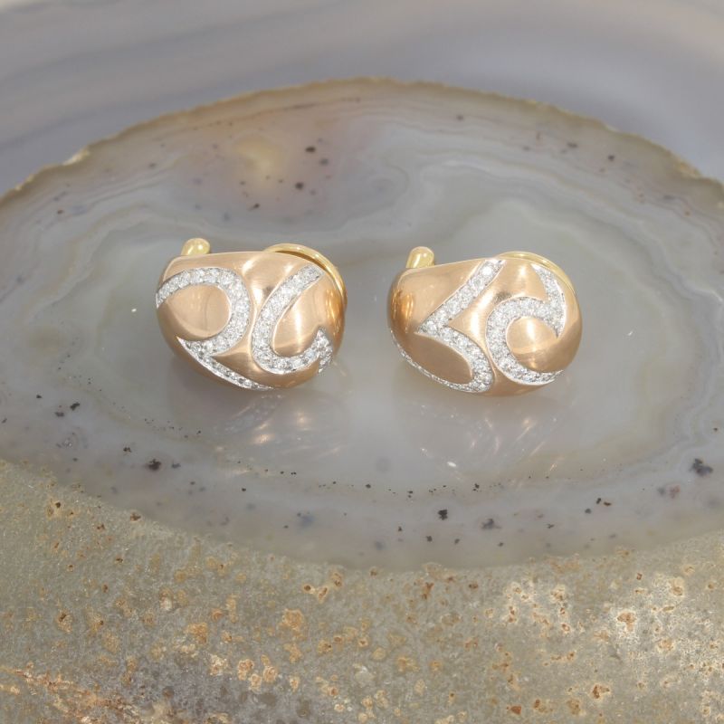 Wert 5090 € Brillant Ohrringe Creolen (ca. 1,00 carat) in 750er 18 K Gelbgold - 106501