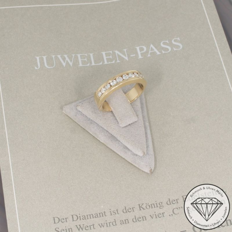 Wert 2390 € Halbmemory Brillant Ring (ca. 0,50 carat) in 585er 14 K Gelbgold - 106504