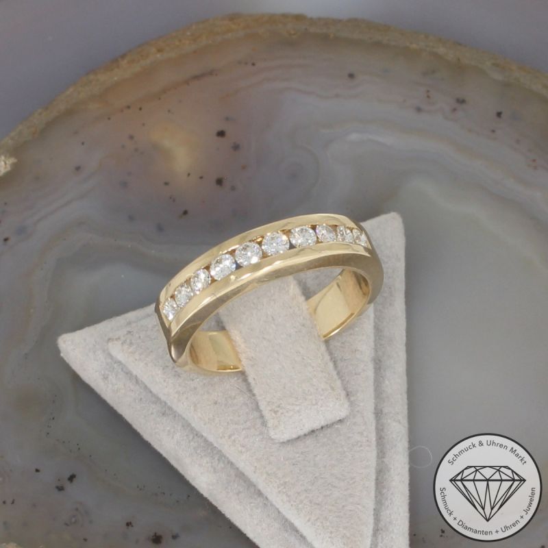 Wert 2390 € Halbmemory Brillant Ring (ca. 0,50 carat) in 585er 14 K Gelbgold - 106504