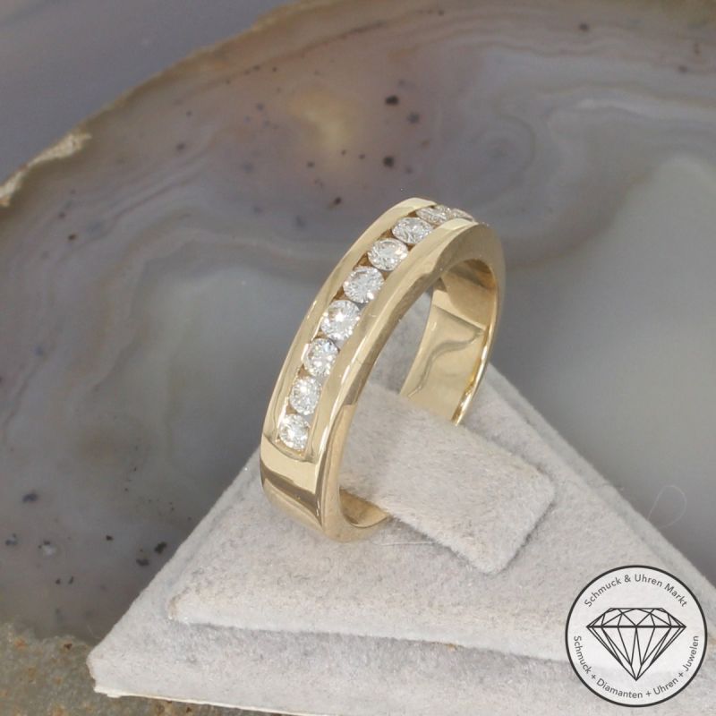 Wert 2390 € Halbmemory Brillant Ring (ca. 0,50 carat) in 585er 14 K Gelbgold - 106504