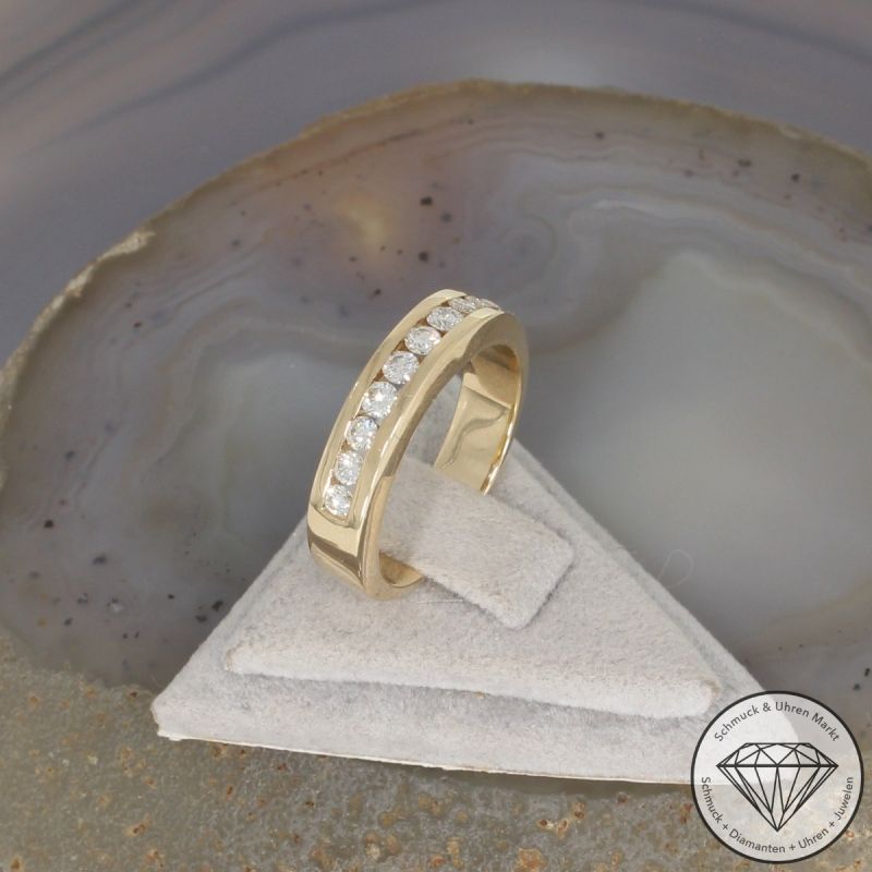 Wert 2390 € Halbmemory Brillant Ring (ca. 0,50 carat) in 585er 14 K Gelbgold - 106504