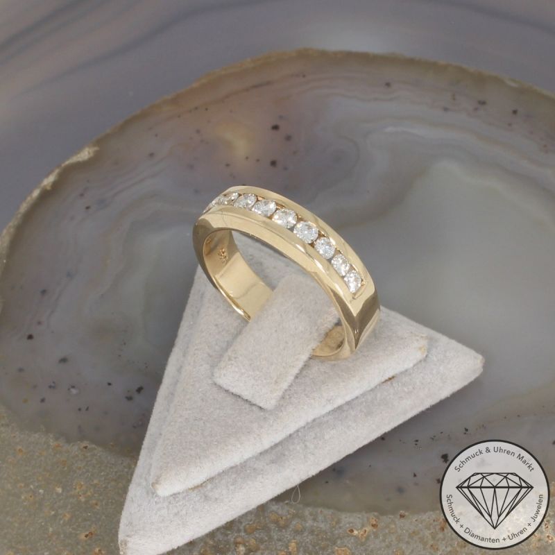 Wert 2390 € Halbmemory Brillant Ring (ca. 0,50 carat) in 585er 14 K Gelbgold - 106504