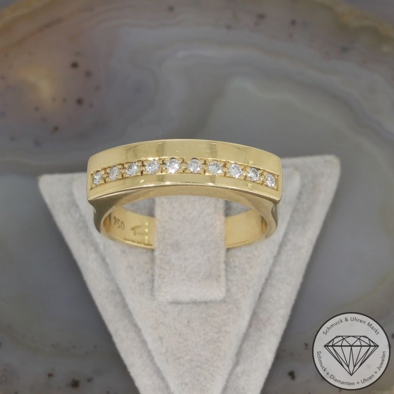 Wert 2590 € Brillant Ring in 750er 18 K Gelbgold - 106505