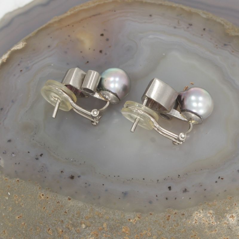 Wert 3950 € Brillant Rubellit Perl Ohrringe in 750er 18 K Weißgold - 106506