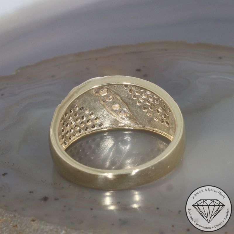 Wert 2050 € Brillant Ring in 375er 9 K Gelbgold - 106515