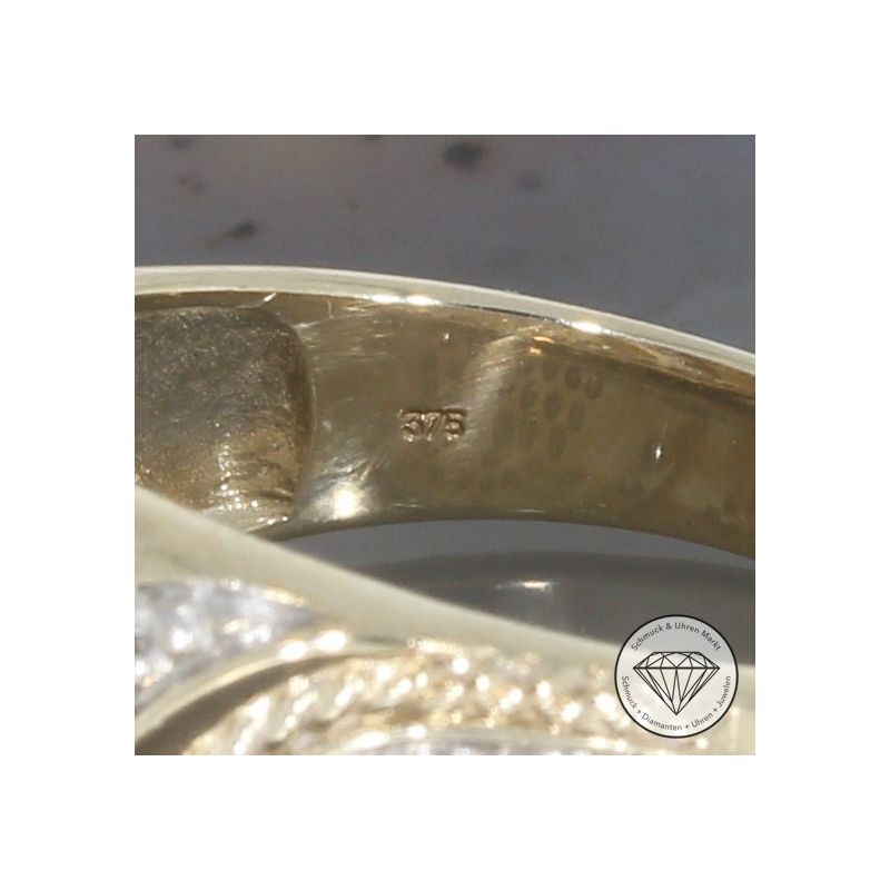 Wert 2050 € Brillant Ring in 375er 9 K Gelbgold - 106515