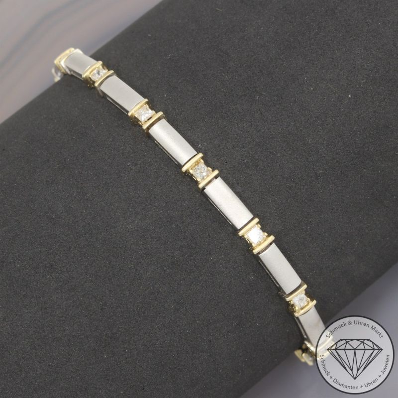 Wert 4390 € Bicolor Diamant Armband (ca. 0,70 carat) in 585er 14 K Gold - 106526