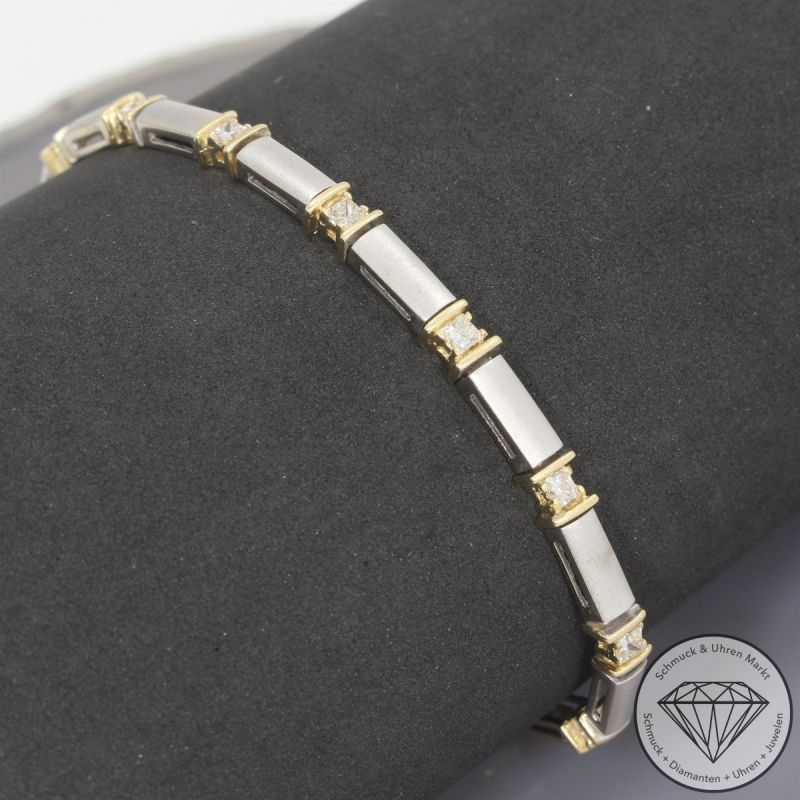 Wert 4390 € Bicolor Diamant Armband (ca. 0,70 carat) in 585er 14 K Gold - 106526