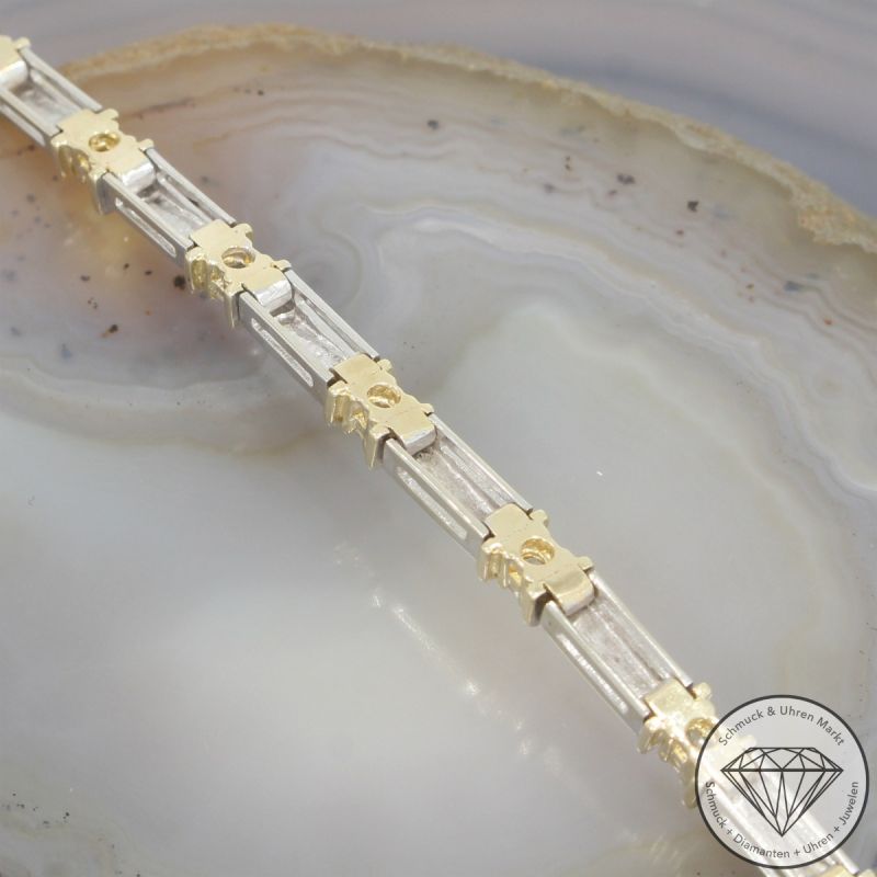 Wert 4390 € Bicolor Diamant Armband (ca. 0,70 carat) in 585er 14 K Gold - 106526