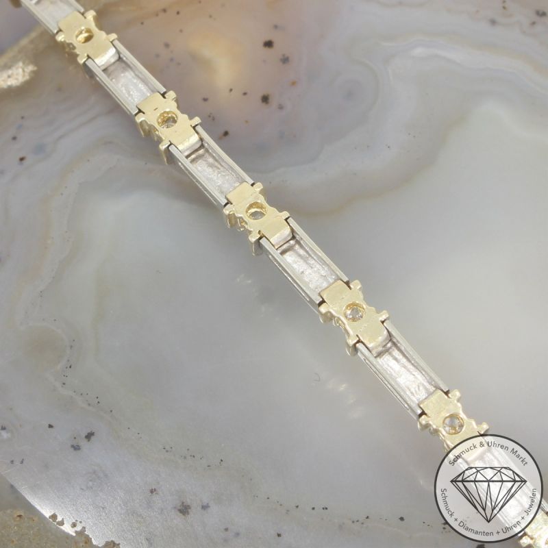 Wert 4390 € Bicolor Diamant Armband (ca. 0,70 carat) in 585er 14 K Gold - 106526