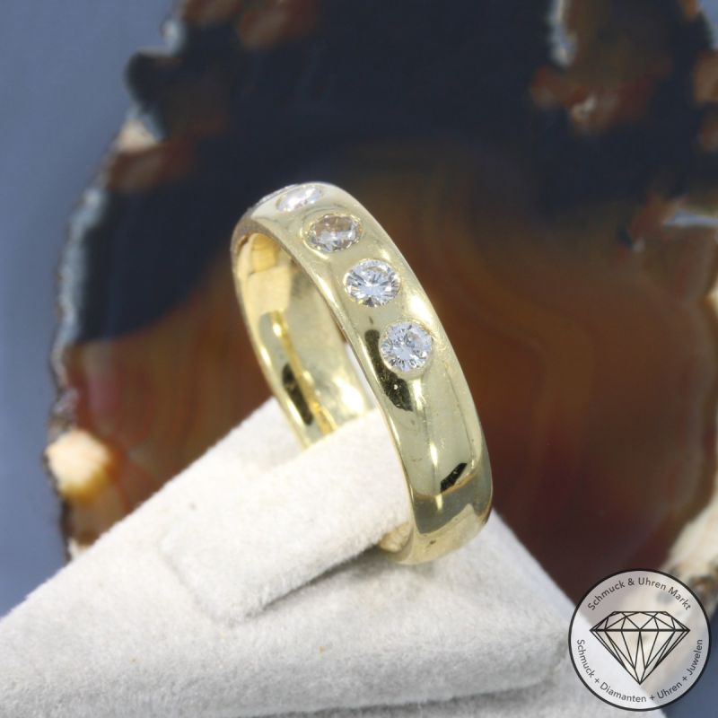 Wert 2290 € Brillant Ring in 585er 14 K Gelbgold - 106563