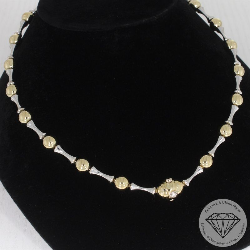 Wert 8150 € CHIMENTO Bicolor Solitär Brillant Collier in 750er 18 K Gold - 106589