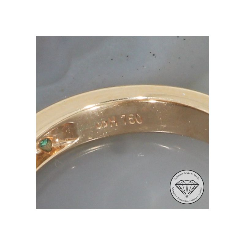 Wert 13490 € Brillant Diamant Edelstein Ring Papagei in 750er 18 K Gelbgold - 107349