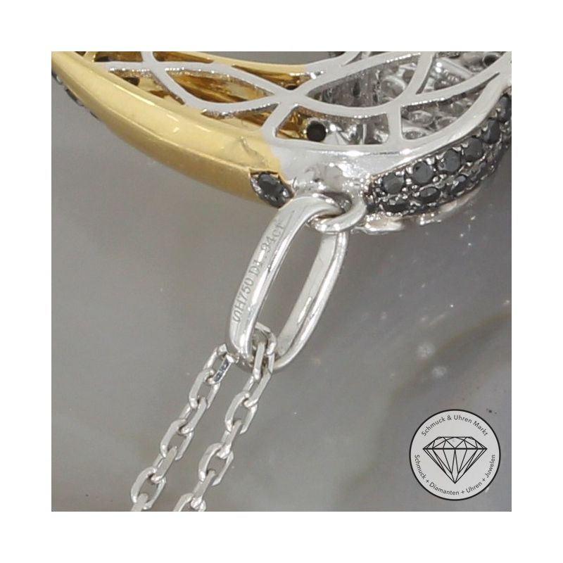 Wert 9490 € Brillant Diamant Anhänger & Kette Kakadu in 750er 18 K Weißgold - 107373