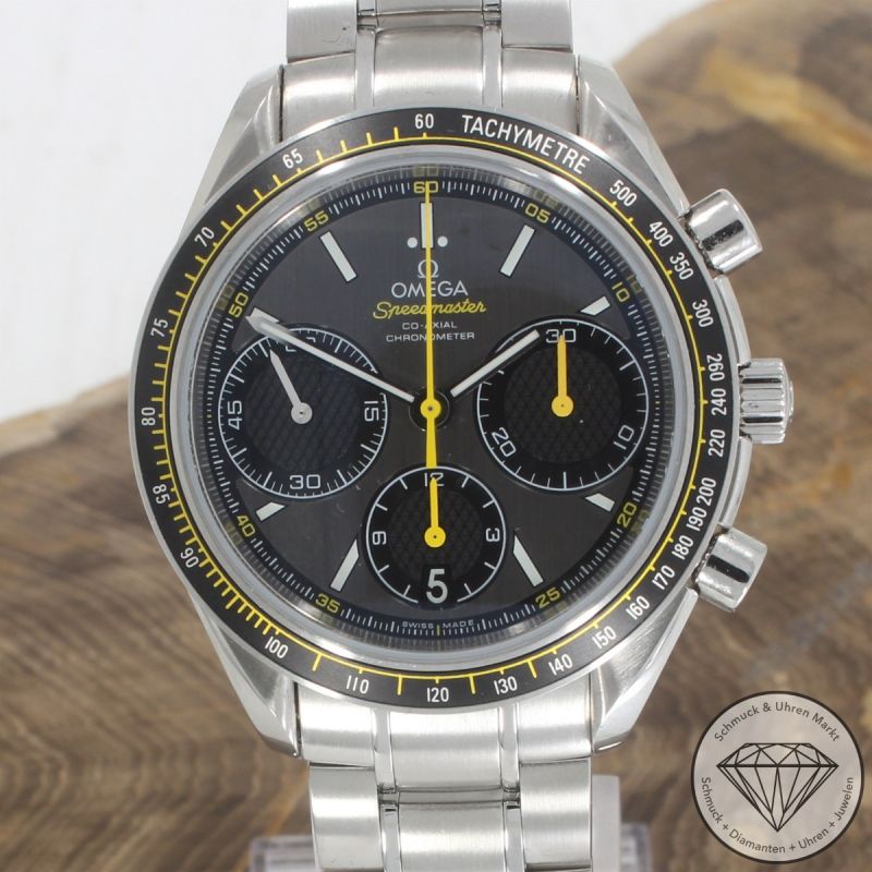 Wert 9950 € Omega Speedmaster Racing Automatik Uhr 32630405006001 Etui Papiere Stahl - 97485