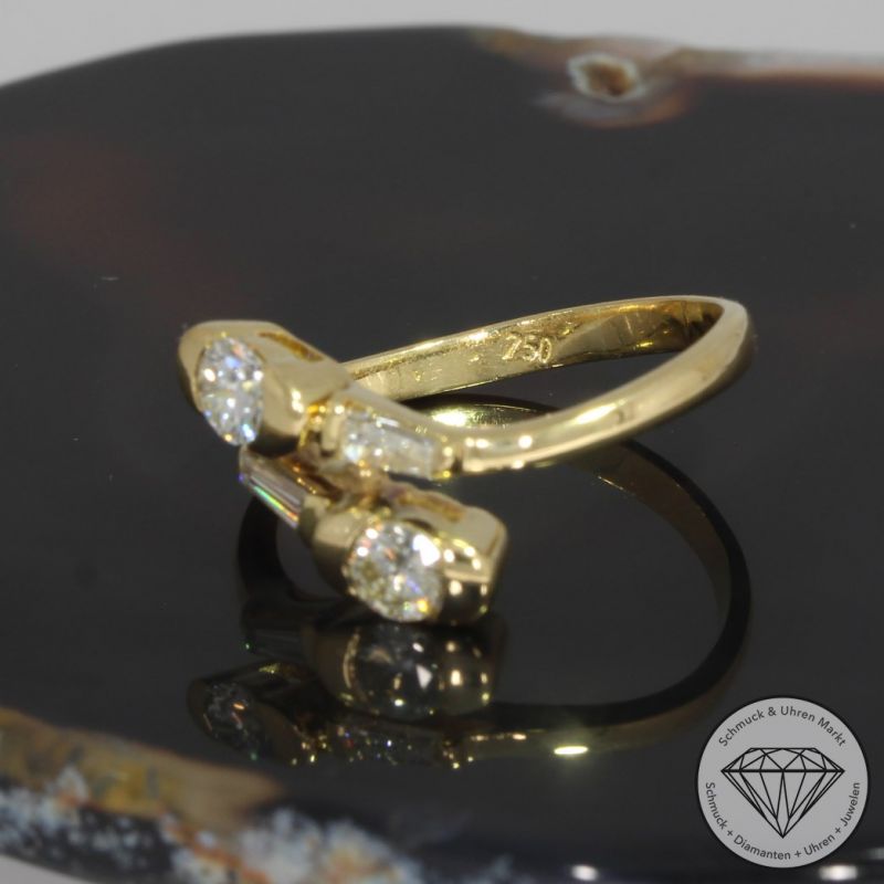 Wert 1750 € Brillant Diamant Ring in 750er 18 K Gelbgold - 91925