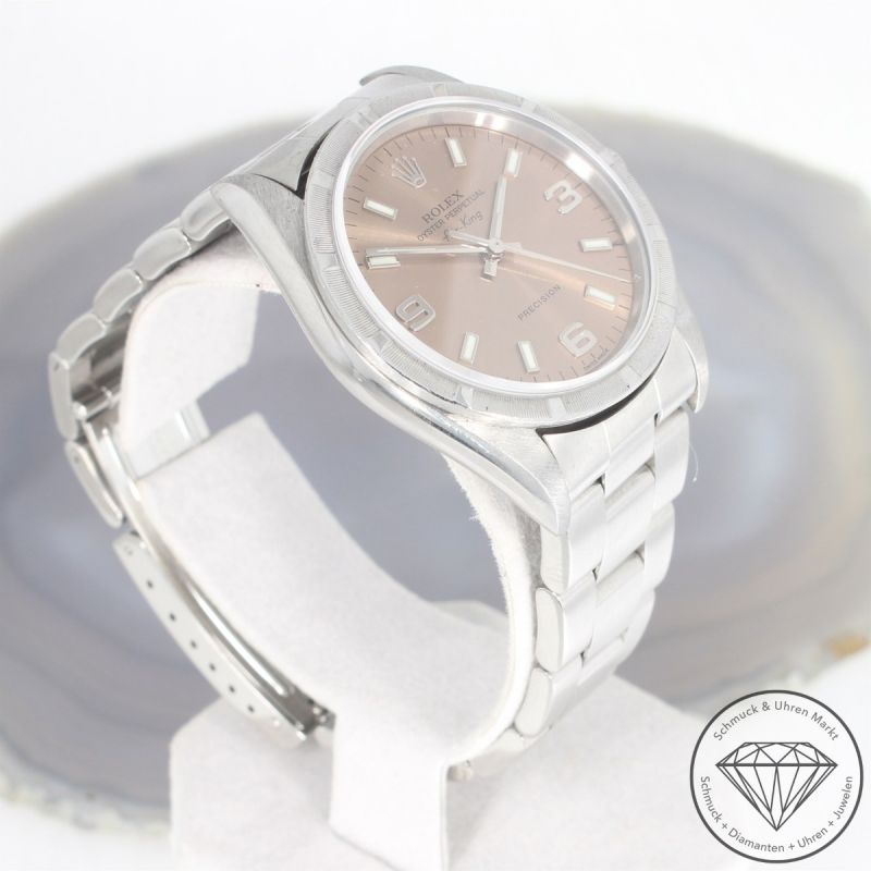 Rolex Air King Oyster Perpetual Automatik Uhr Edelstahl rosa Dial - 91957