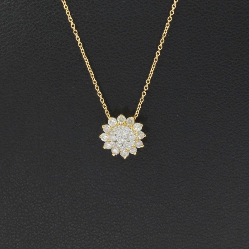 Wert 1150 € Brillant Anhänger mit Kette (0,40 carat) in 750er 18 K Gelbgold - H160
