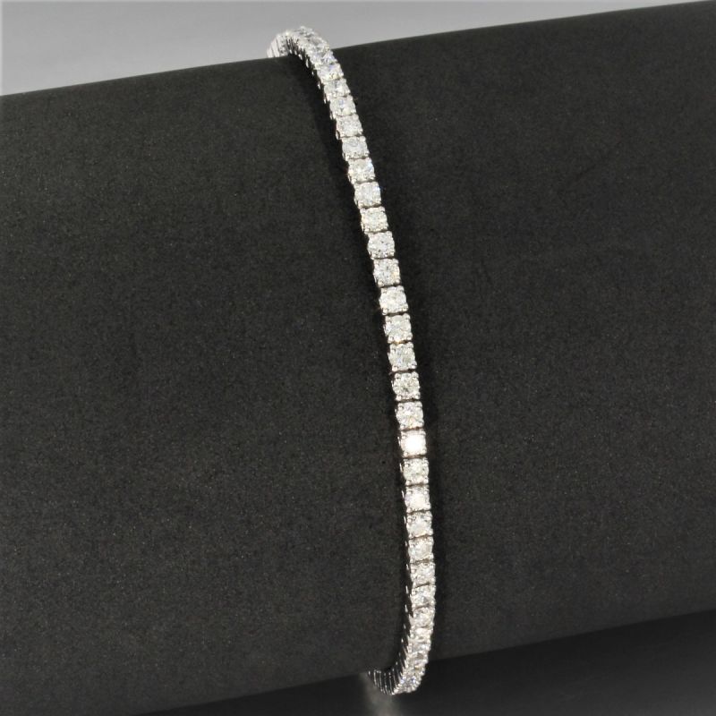 Wert 7900 € Brillant Tennis Armband (3,00 carat) in 750er 18 K Weißgold - H342