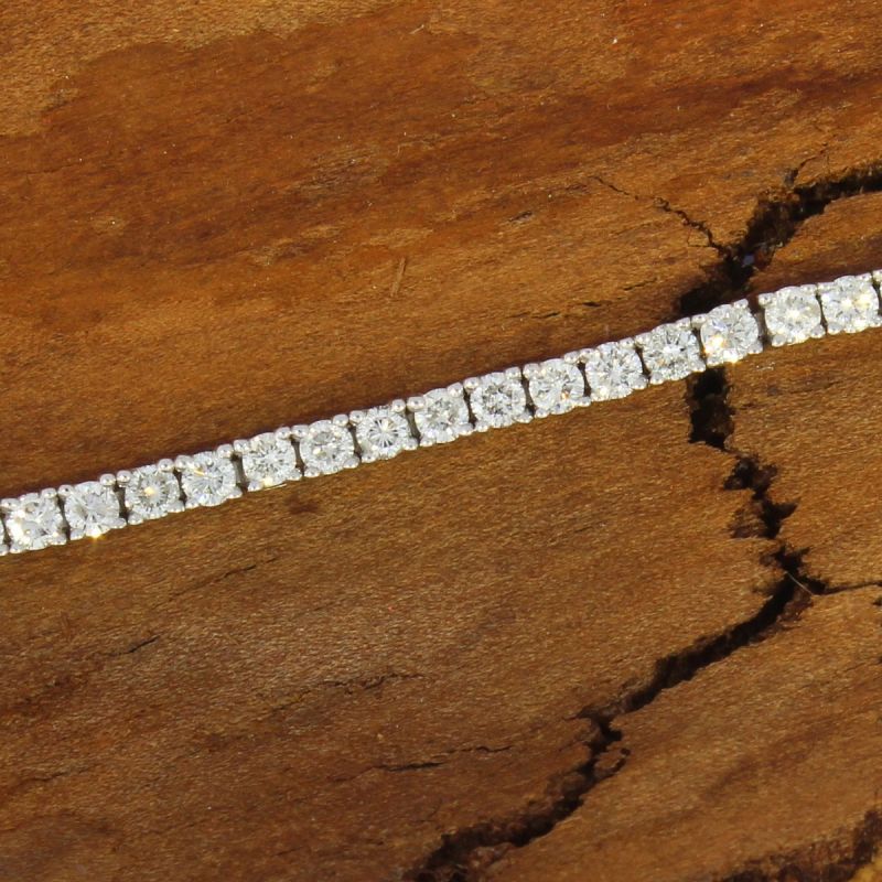 Wert 7900 € Brillant Tennis Armband (3,00 carat) in 750er 18 K Weißgold - H342