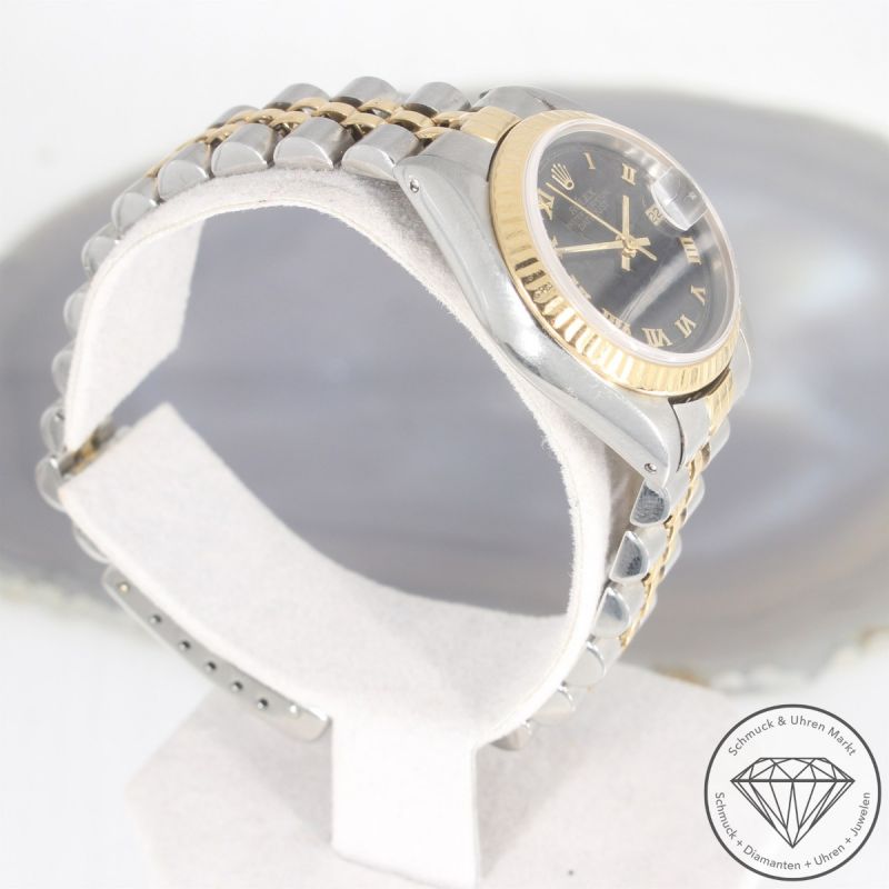 Rolex Datejust Lady Automatik Uhr 69173 seltenes Zifferblatt Edelstahl 18 Karat Gelbgold - 101259