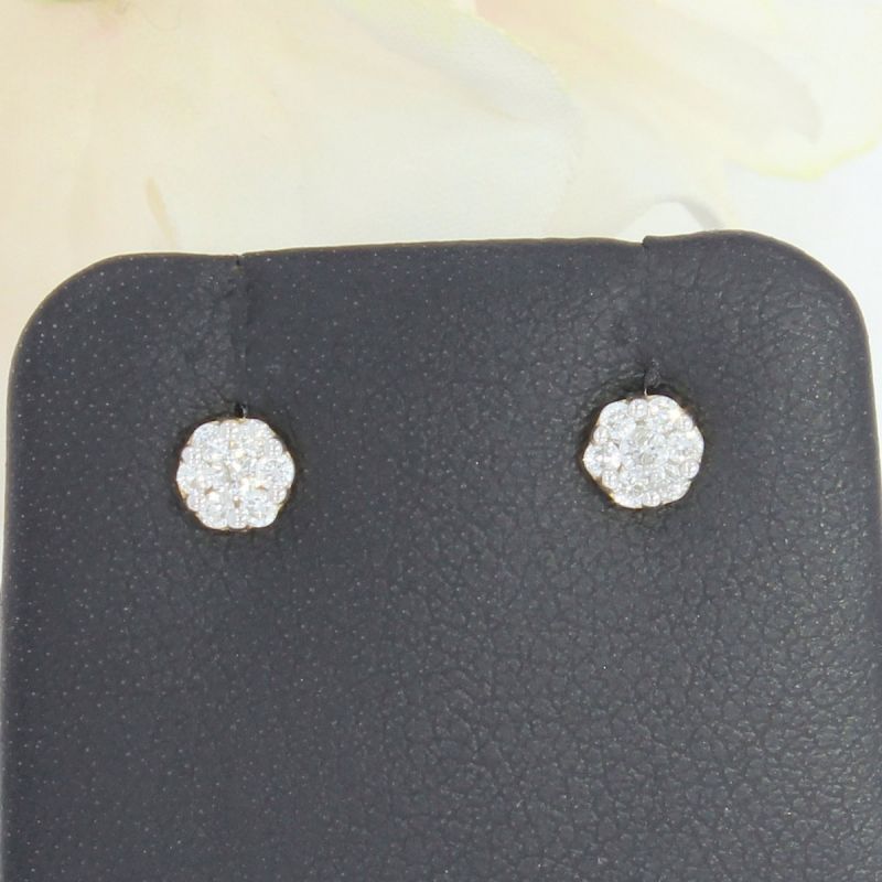  Wert 640 € Brillant Ohrstecker Ohrringe (0,20 carat) in 750er 18 K Gelbgold - H82