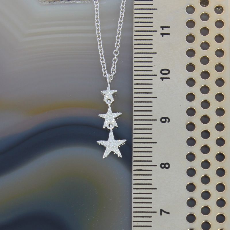 Wert 1990 € Brillant Collier mit Anhänger (0,45 carat) in 585er 14 K Weißgold Länge 40,5 + 45,5 cm - H549