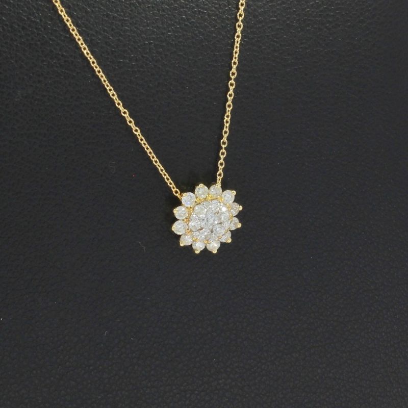 Wert 1150 € Brillant Anhänger mit Kette (0,40 carat) in 750er 18 K Gelbgold - H160