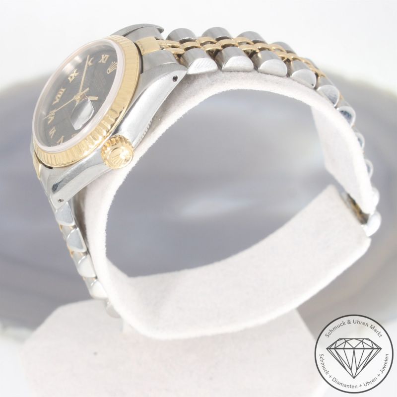 Rolex Datejust Lady Automatik Uhr 69173 seltenes Zifferblatt Edelstahl 18 Karat Gelbgold - 101259