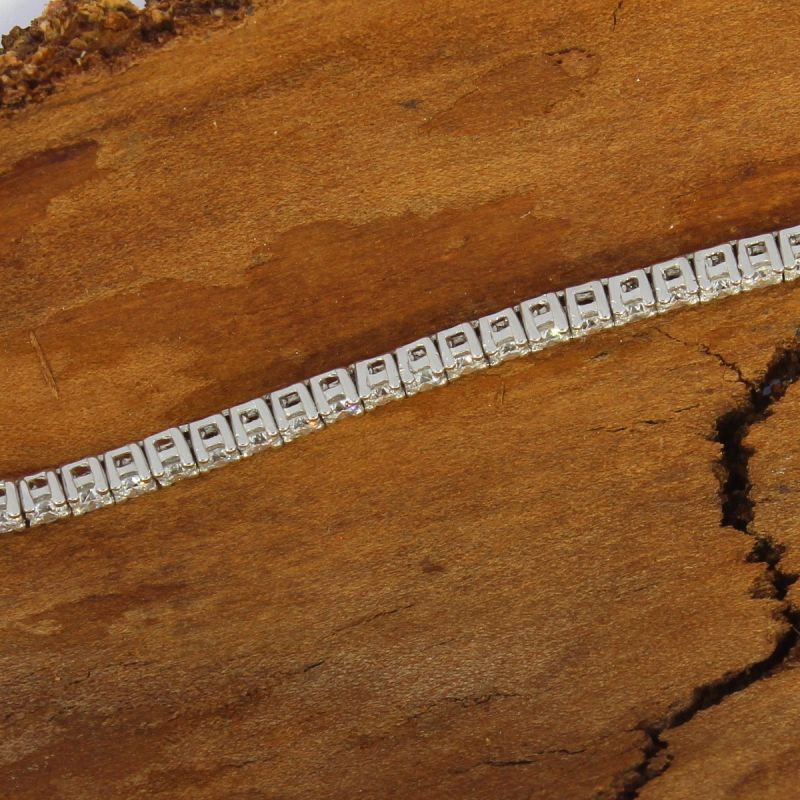 Wert 7900 € Brillant Tennis Armband (3,00 carat) in 750er 18 K Weißgold - H342