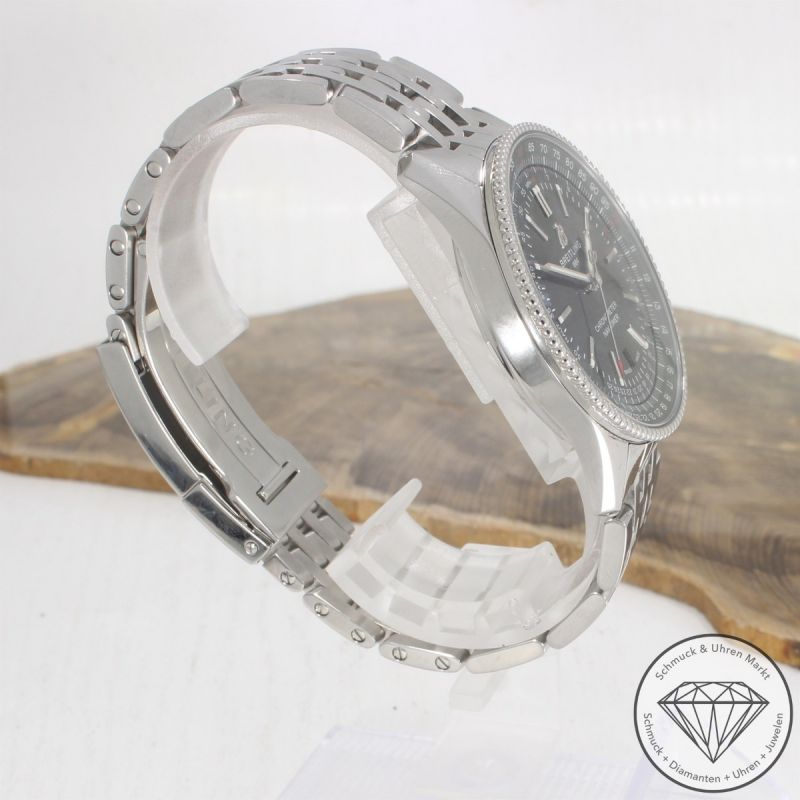 Wert 5950 € Breitling Navitimer Automatik Uhr Full Set A17326 Edelstahl - 101358